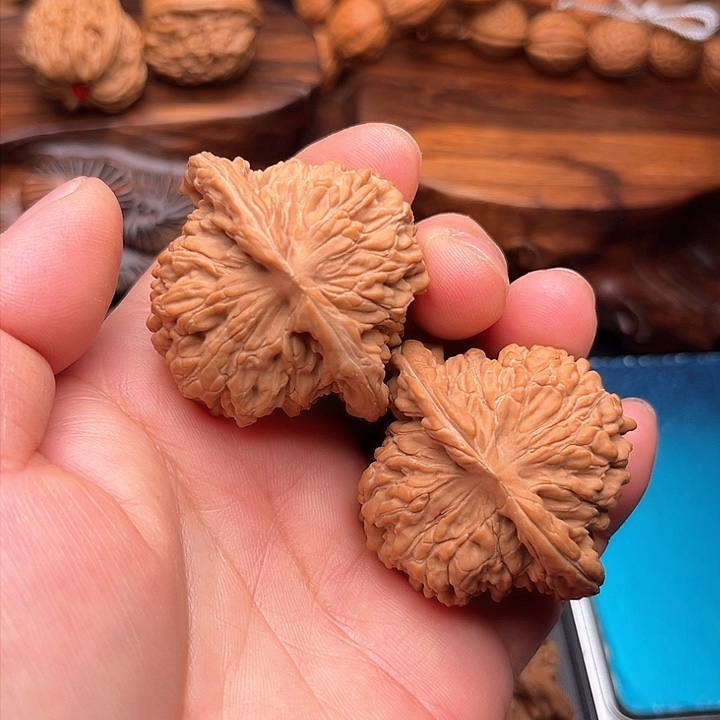 桃核把件核桃四座楼46