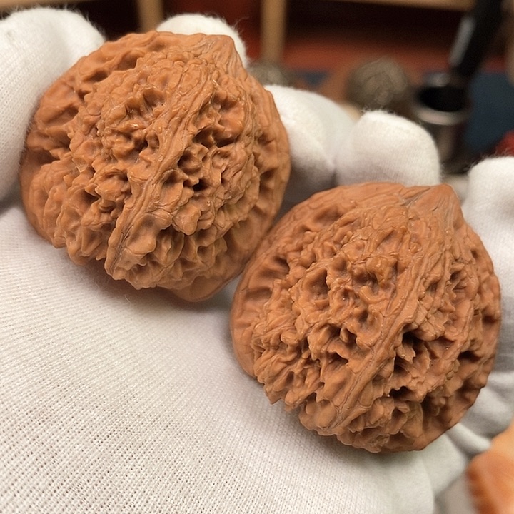 吊坠文玩核桃41全品白茬山地红皮原桩百花山