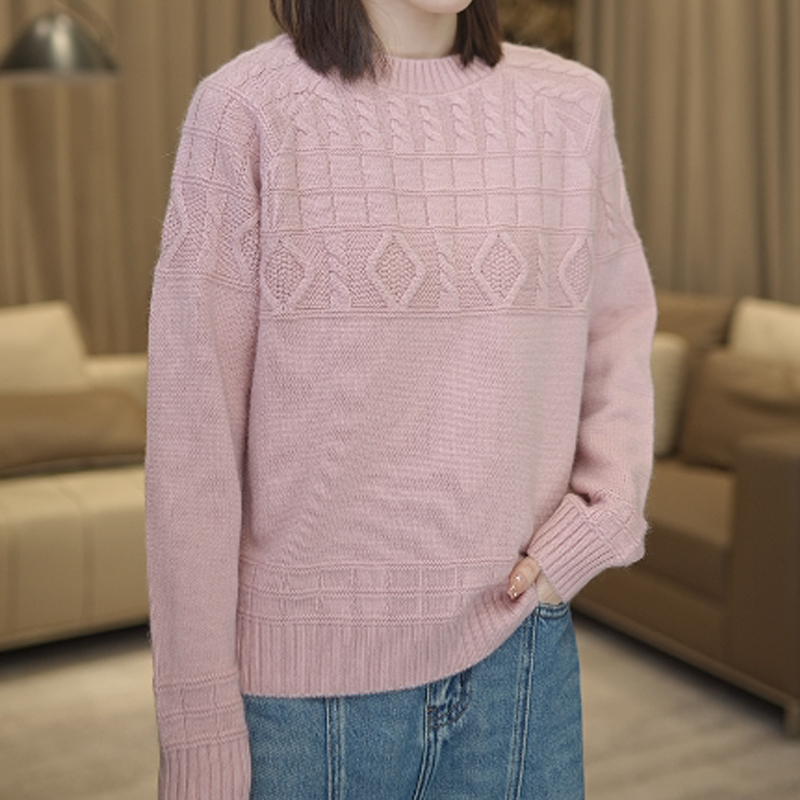 [清仓款]SZZ6706立体绞花套头女装针织衫