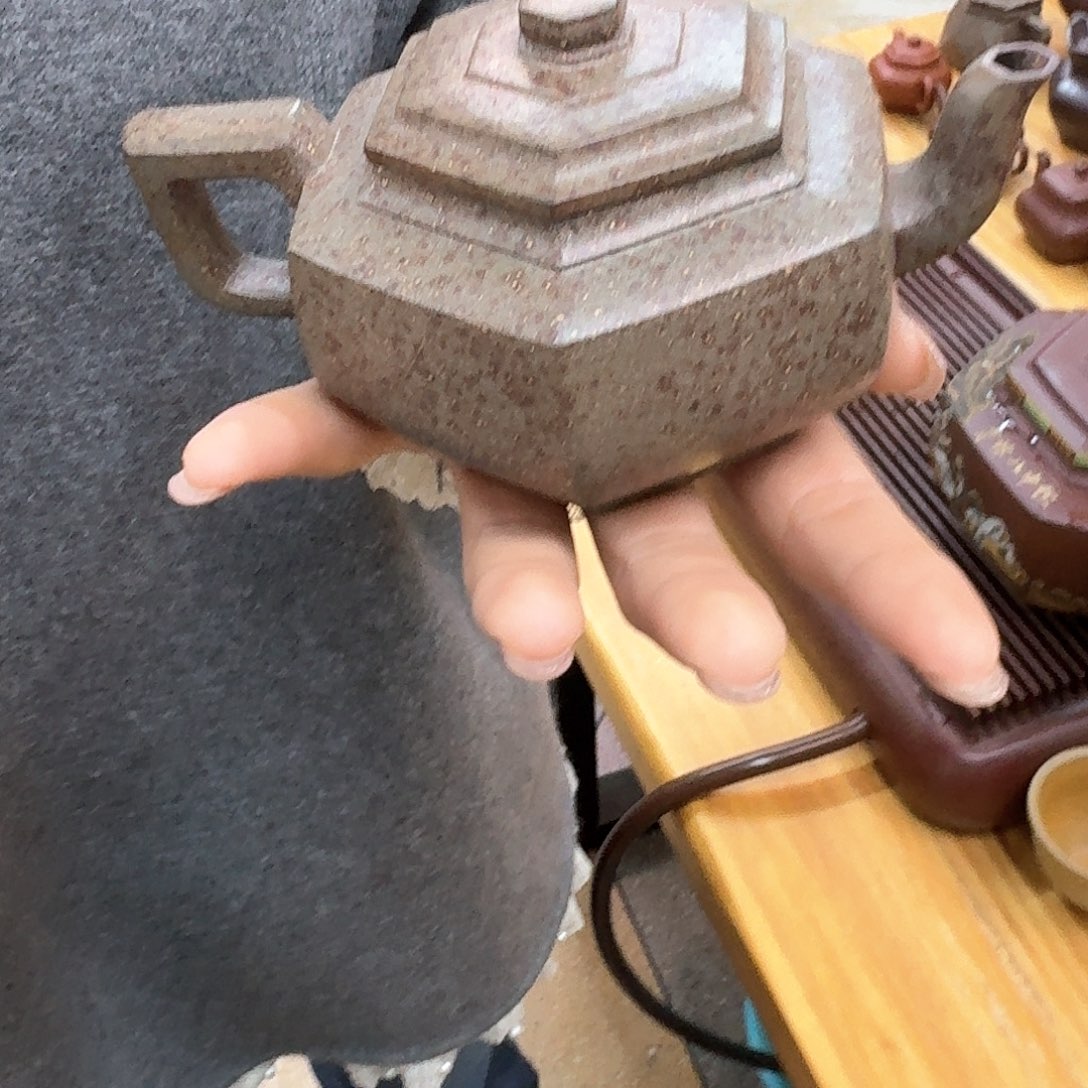 紫砂茶壶紫砂壶六方雪华230cc