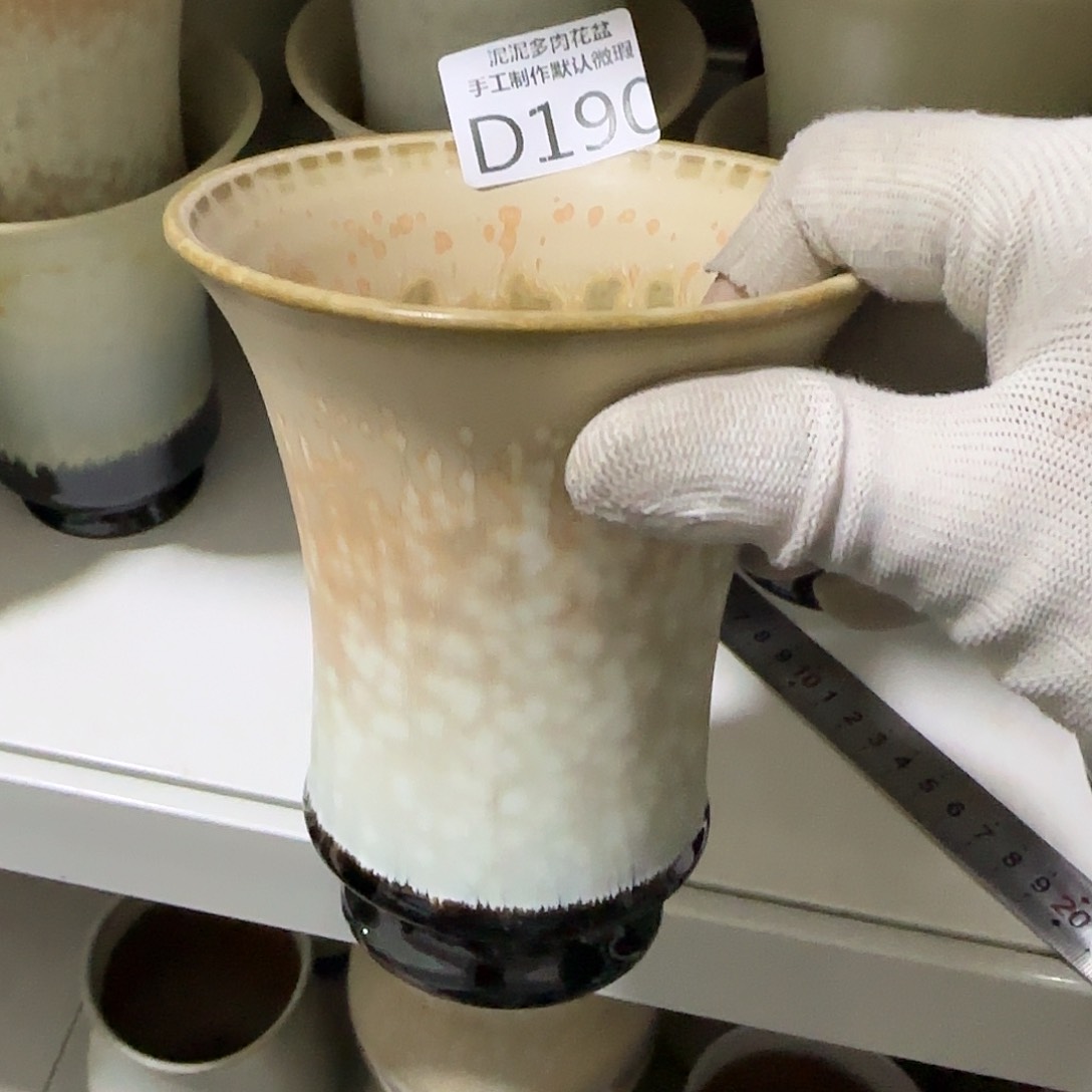 瓷片景德镇手工花盆