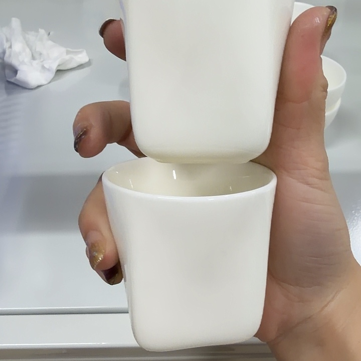 孤品高端羊脂玉茶杯主人杯天圆地方两个80cc