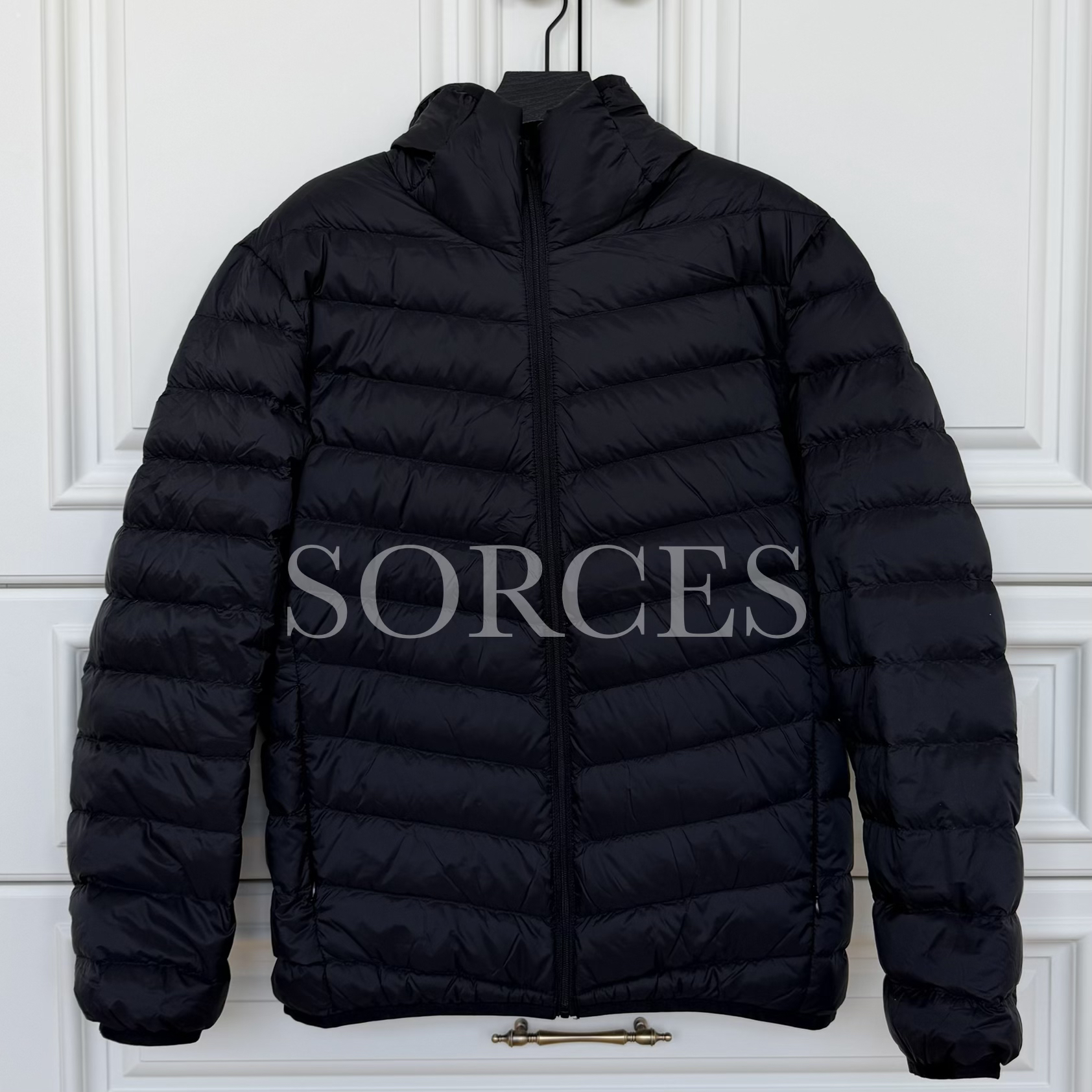 SORCES  冬日问候90白鸭绒轻量保暖连帽排骨羽绒服外套可收纳