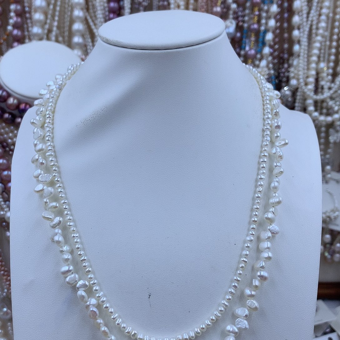 项链银S925镶嵌淡水珍珠Q**k