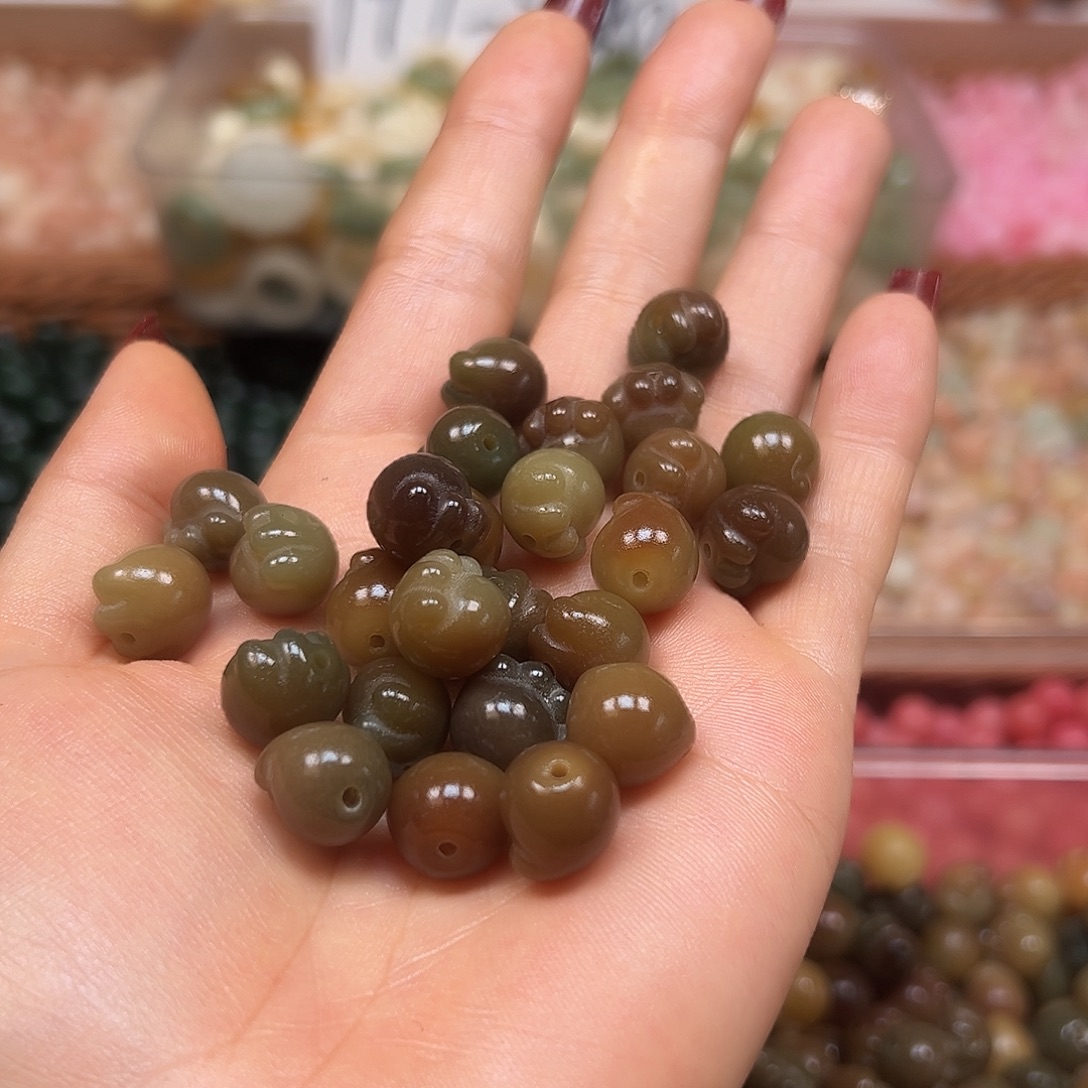 手串菩提根/象牙果敦黄猫爪40颗