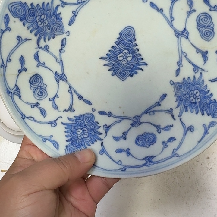纯***粹青花盘子有线品相如图