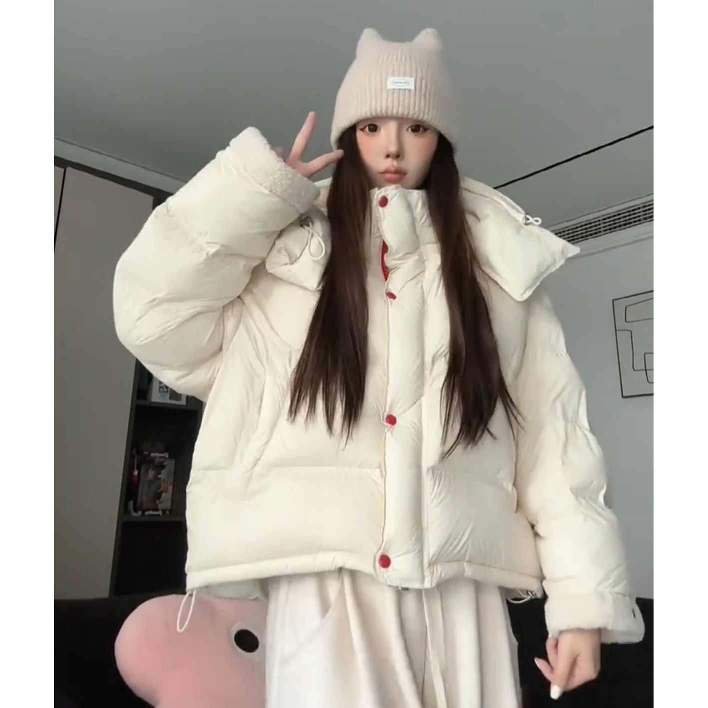 CHACHA【墨尔本】休闲时尚百搭90白鸭绒羽绒服