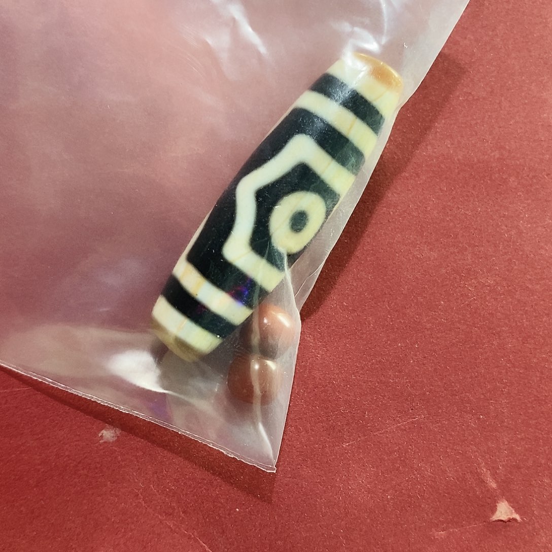 礻****玛瑙/玉髓合金颈饰行运三眼