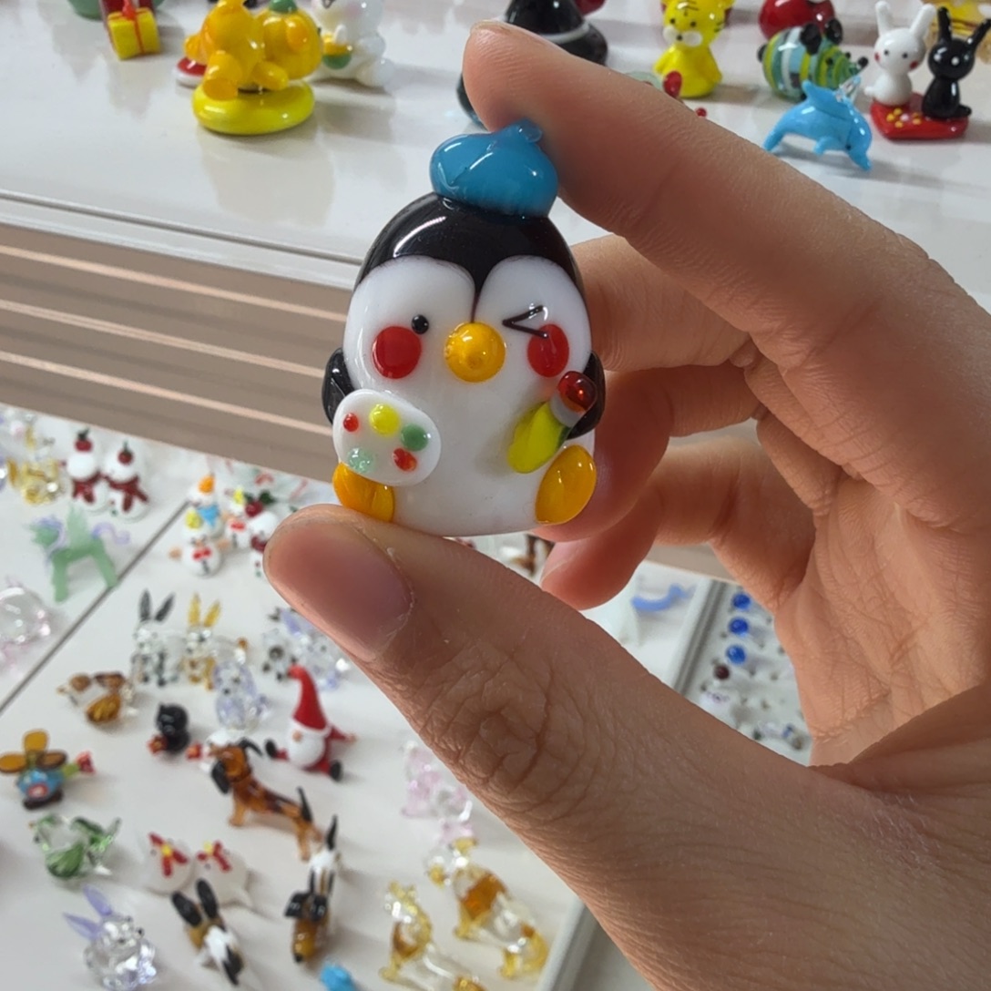 琉璃手工艺品画板企鹅