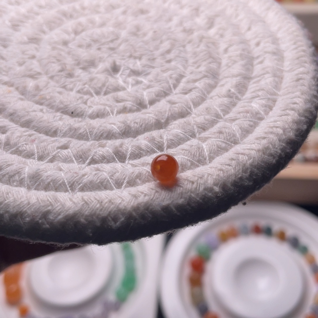 未镶嵌手链翡翠卡5.3红珠