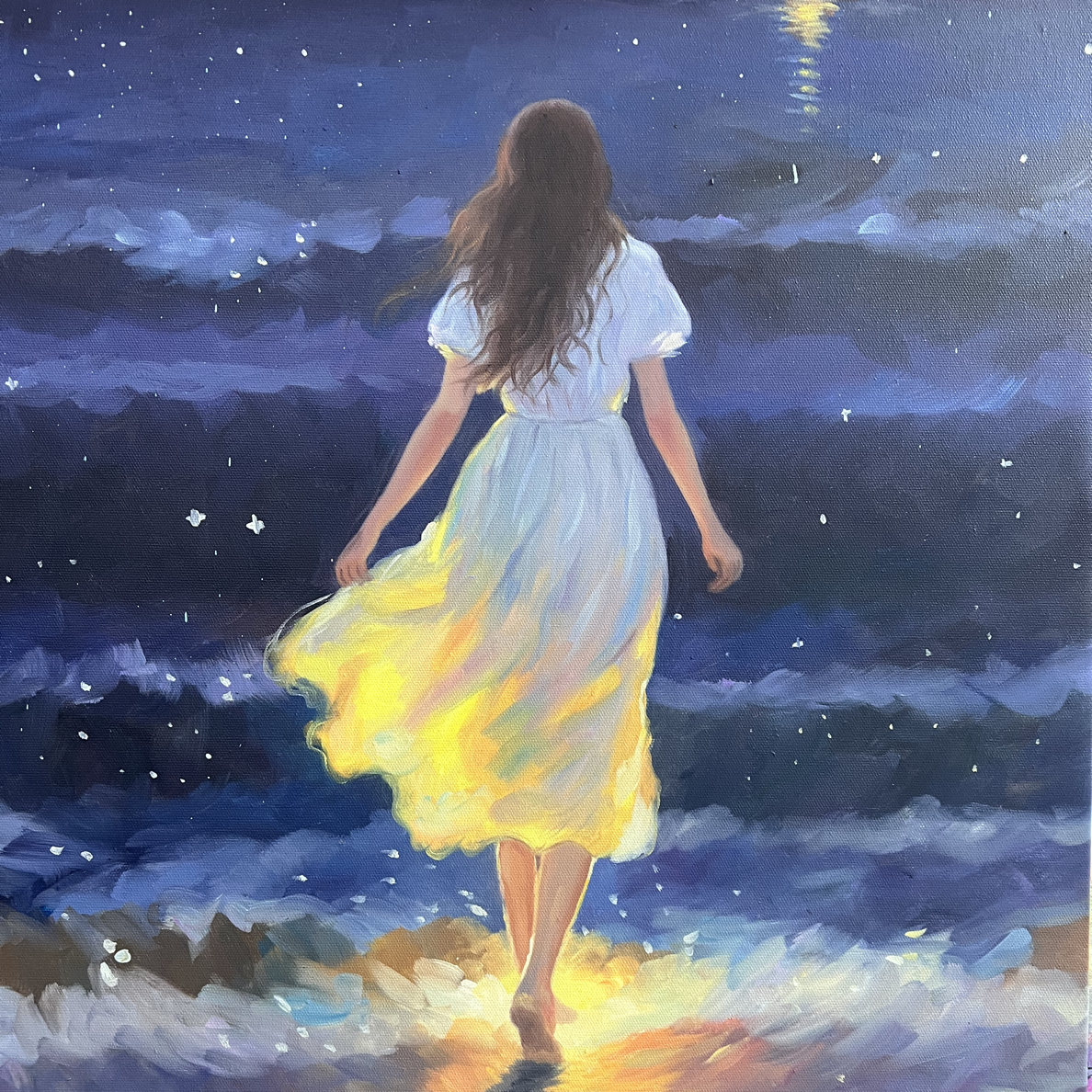 繁星挂画现代装饰画不含内框尺寸60.90cm