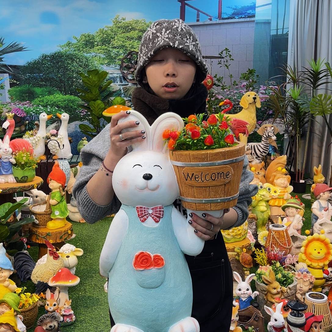 红陶花园庭院摆件&000&