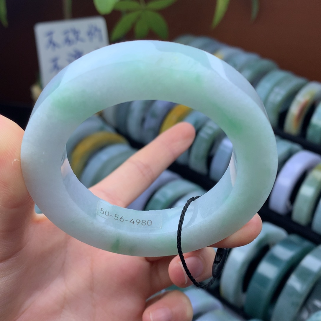 定制翡翠手镯未镶嵌定制不退不换50-56
