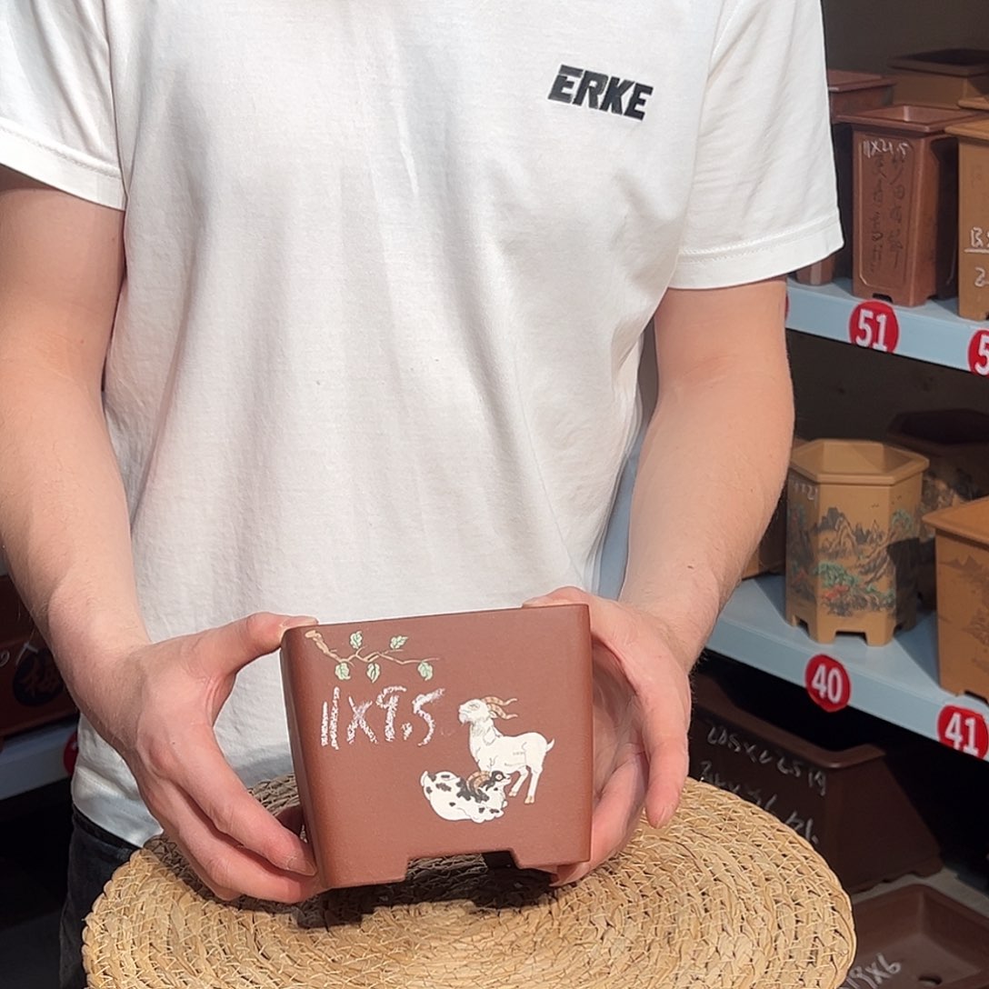 天心紫砂手工花盆