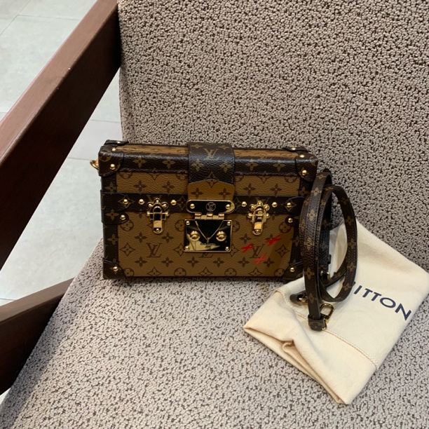 99新 LouisVuitton/路易威登 trunk clutch拼色盒子包 (US412297)