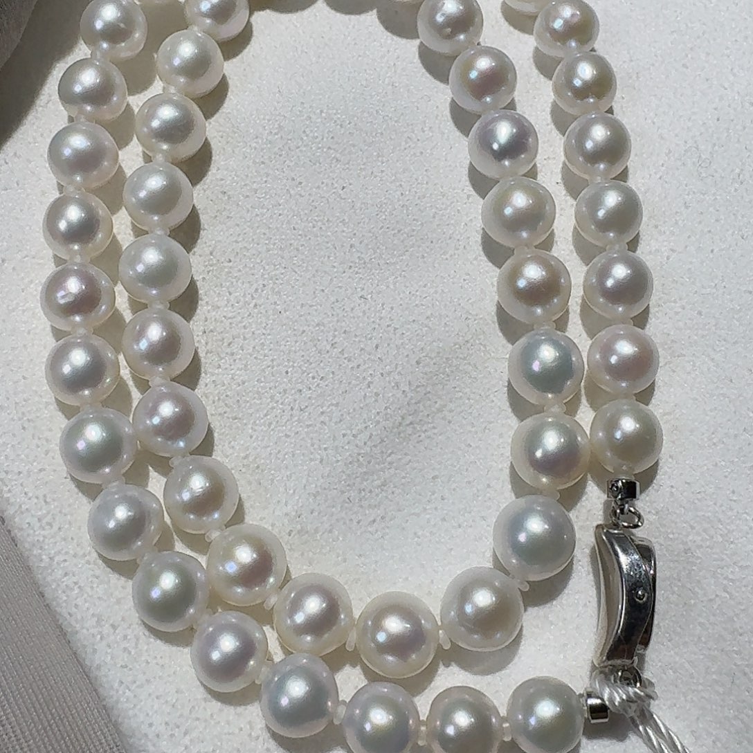 颈饰淡水珍珠银S925镶嵌