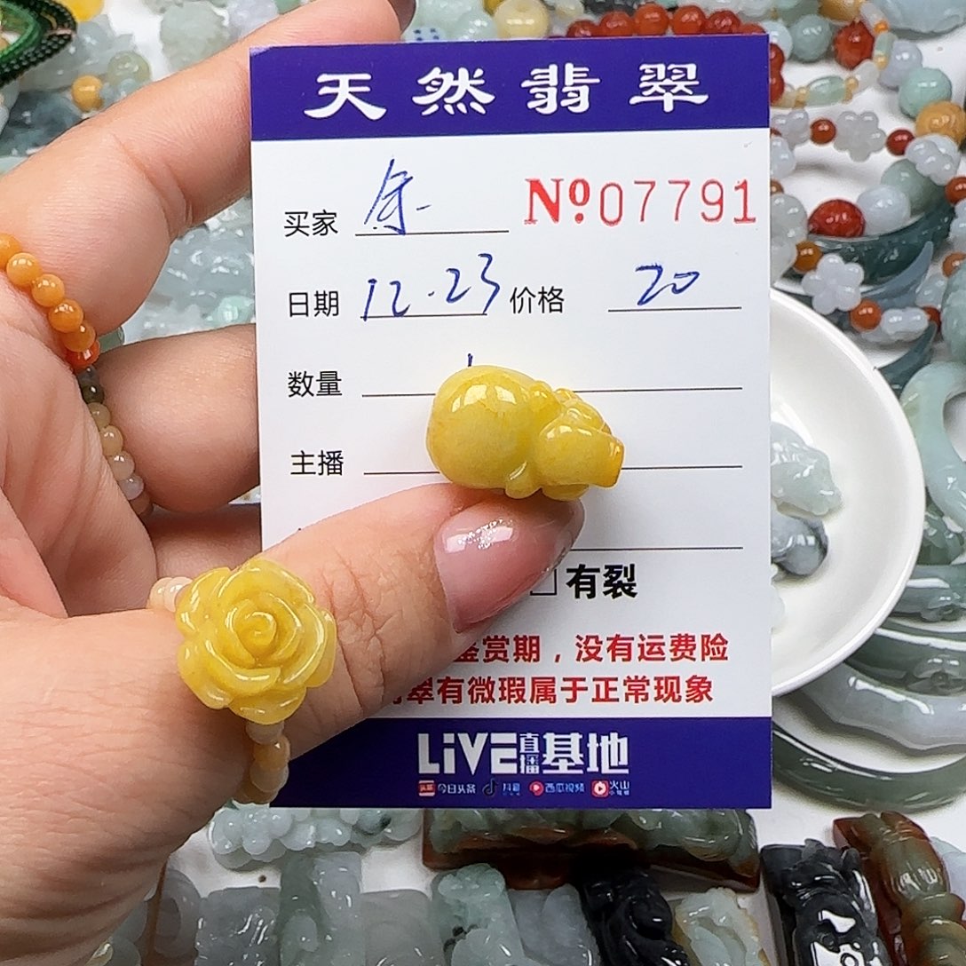 余***笑翡翠未镶嵌颈饰55