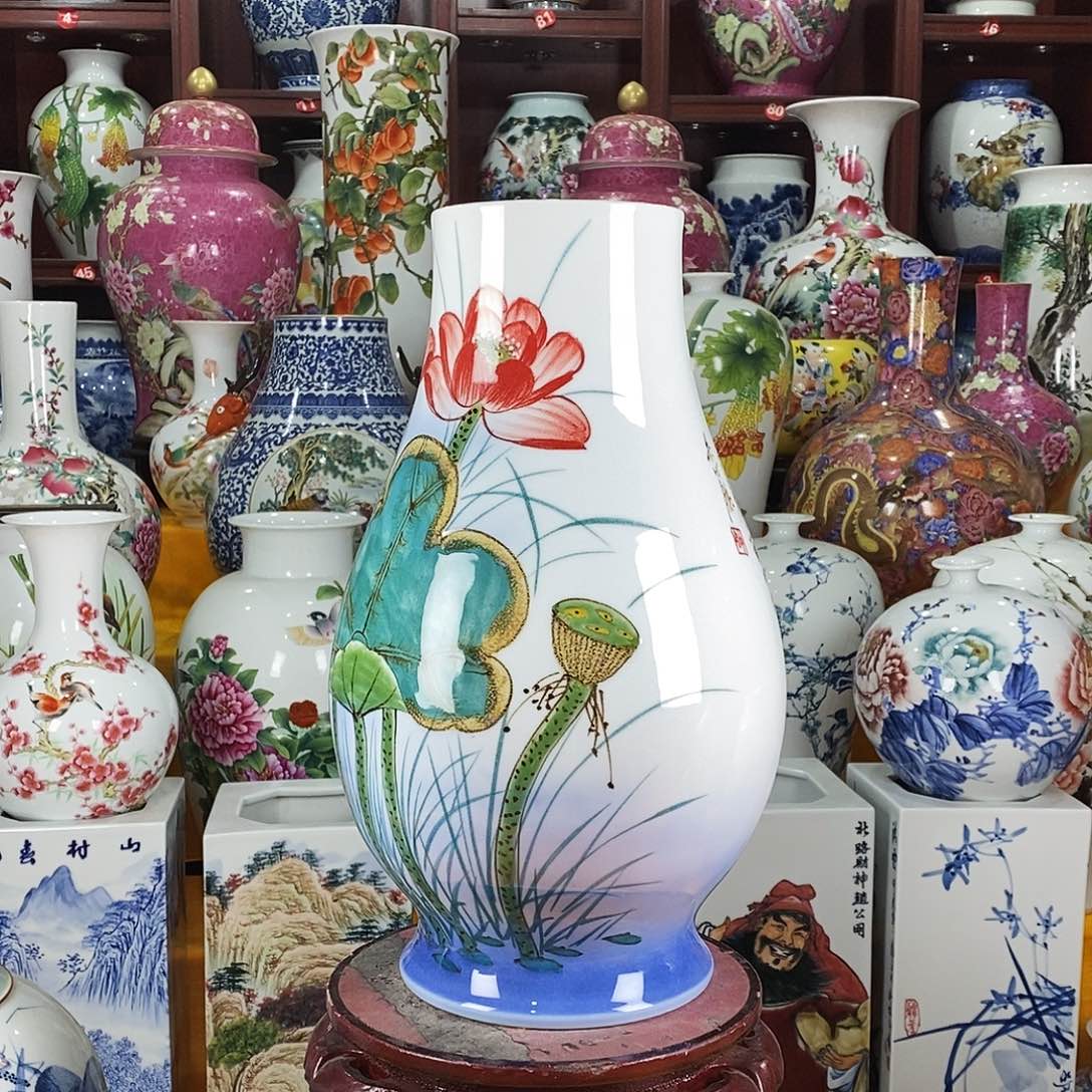 陶摆件景德镇陶瓷福筒