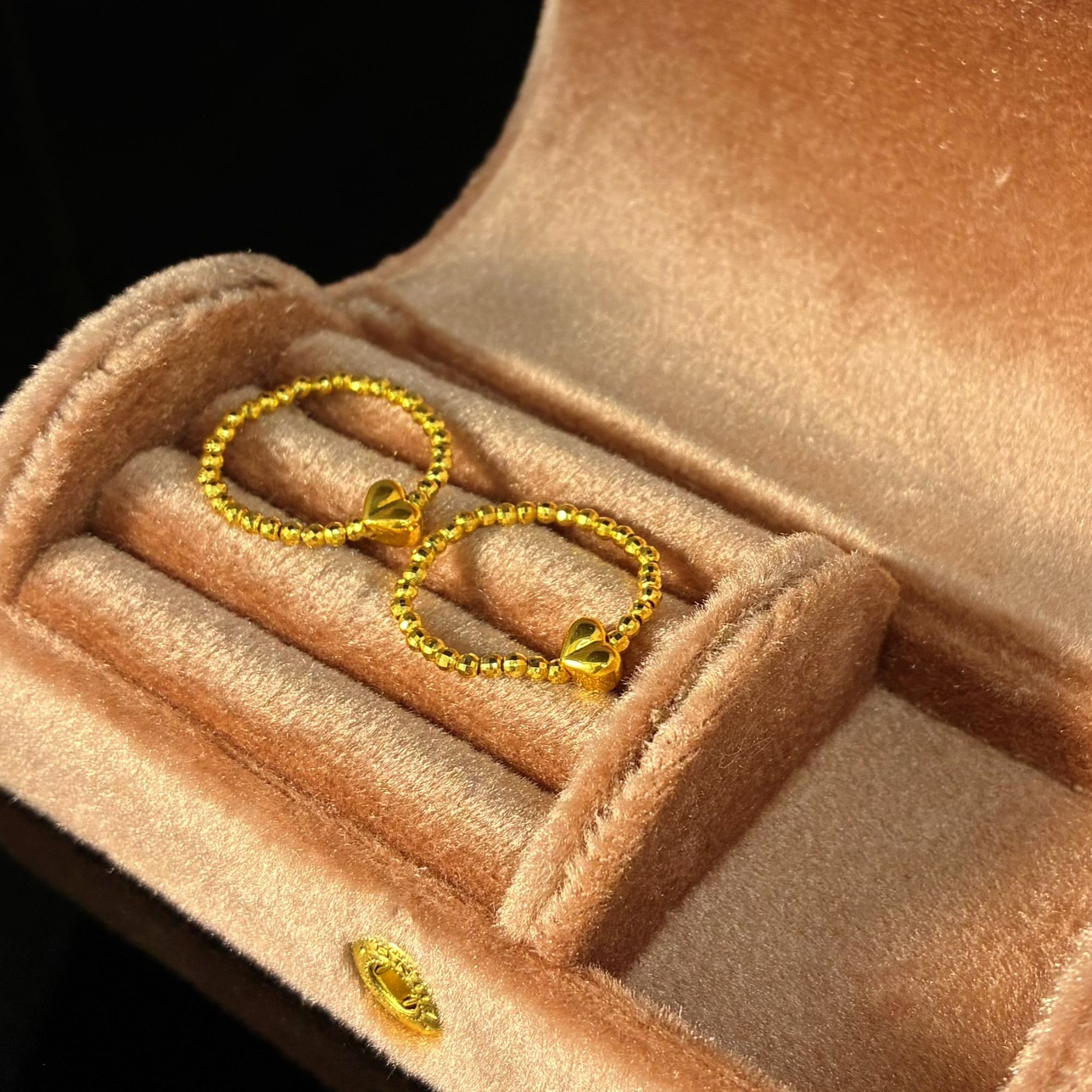 18k金 爆闪珠爱心戒圈  3389  多样性发一件