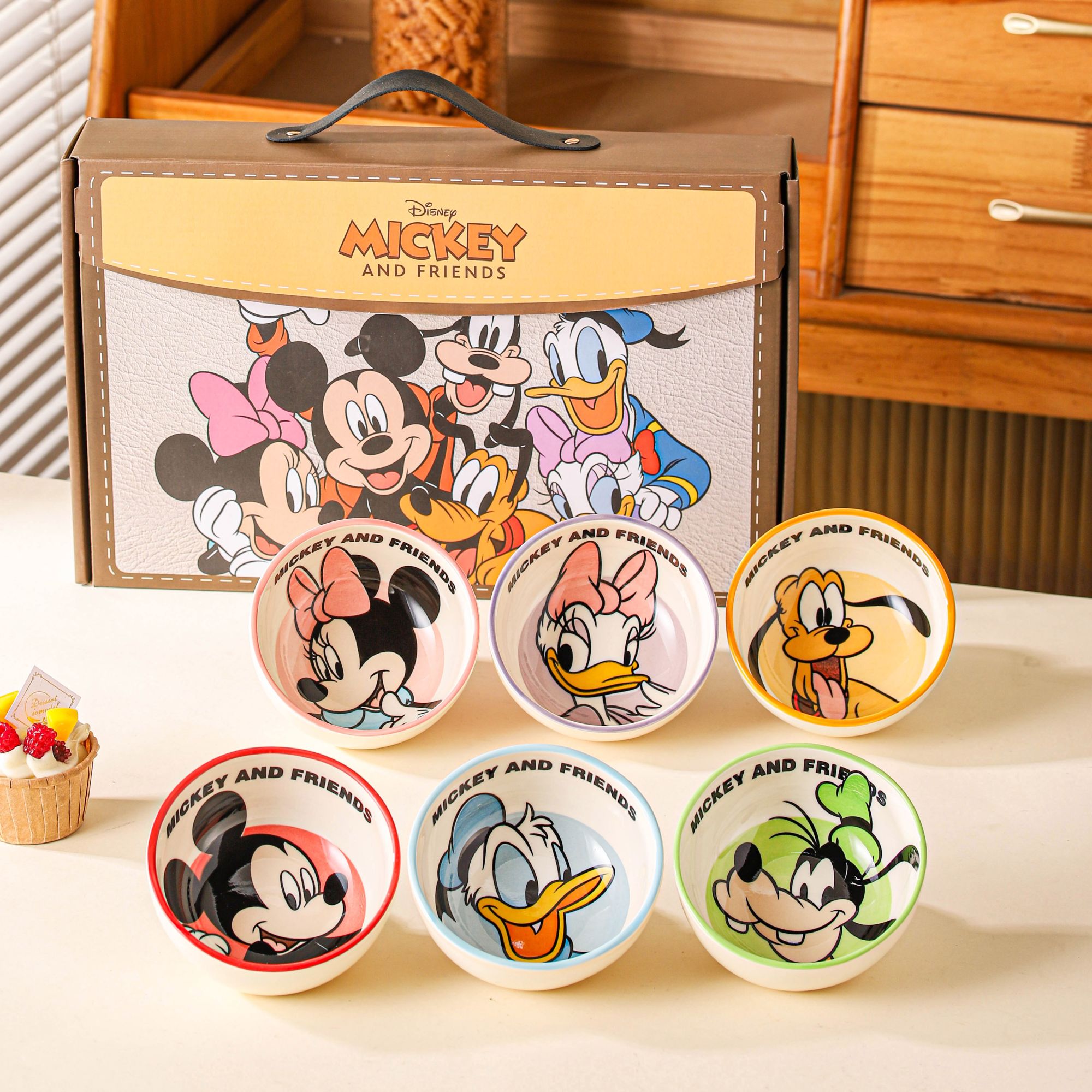 Disney/迪士尼乐享米奇系列4.5佳荷米饭碗家用可爱儿童碗亲子碗