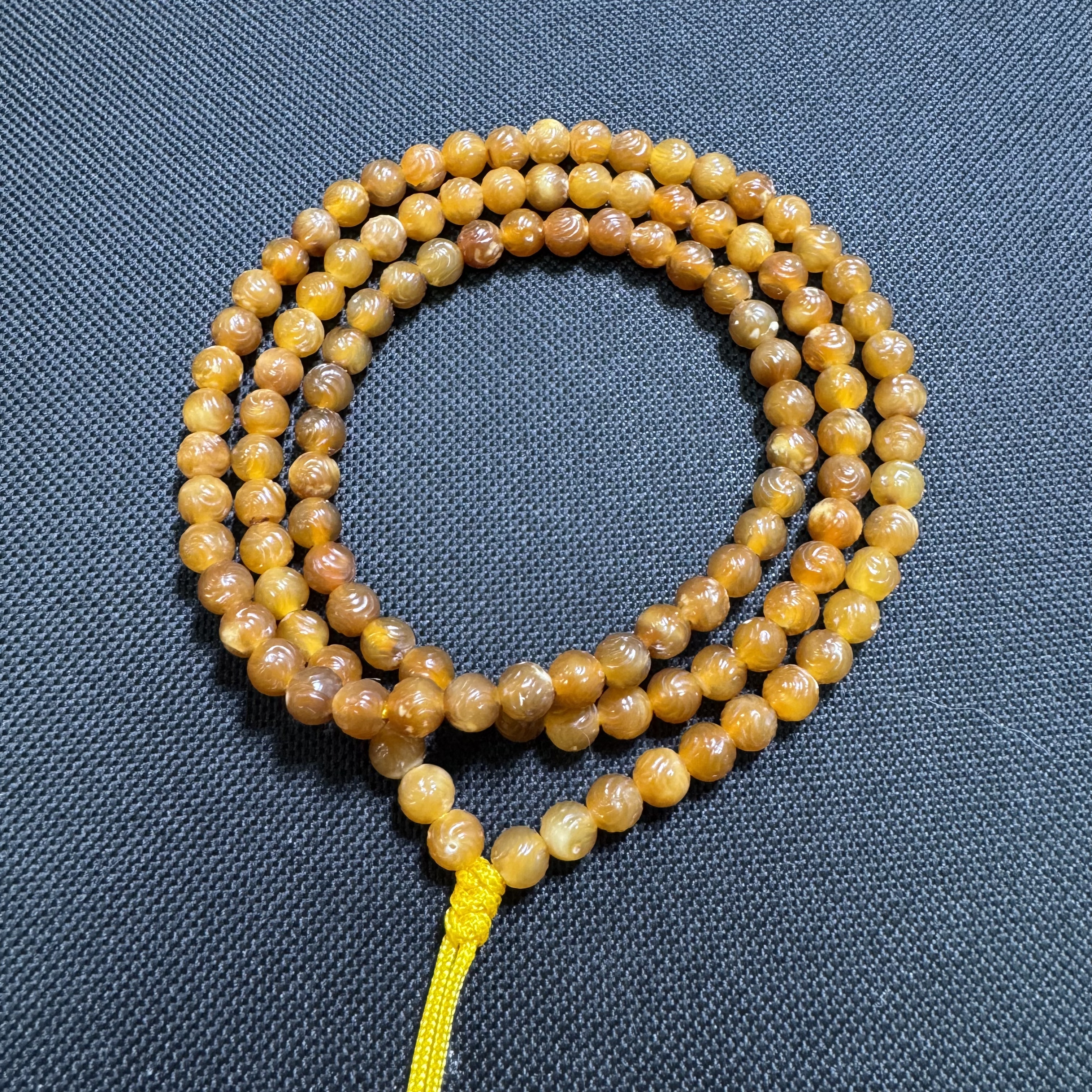 S9214-1【云端定制冰花无相】手工雕刻全玉化龙脊菩提108文玩手串