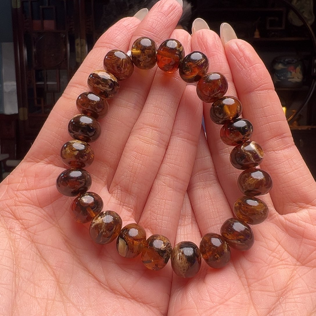 琥珀裸石未镶嵌抚顺琥珀10182。11mm