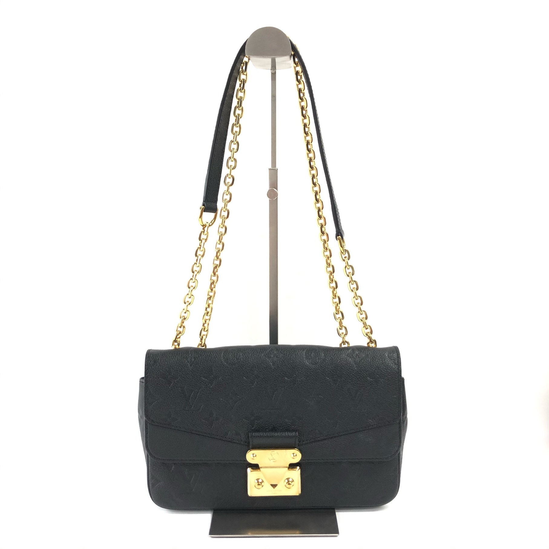 95新 LV 安洁利严选 LV黑金压纹邮差单肩包 WHZ502182