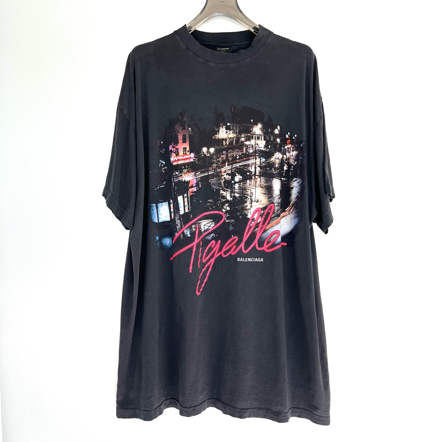 未使用 Balenciaga/巴黎世家 24SS 黑色城市印花短袖/3码（北京）