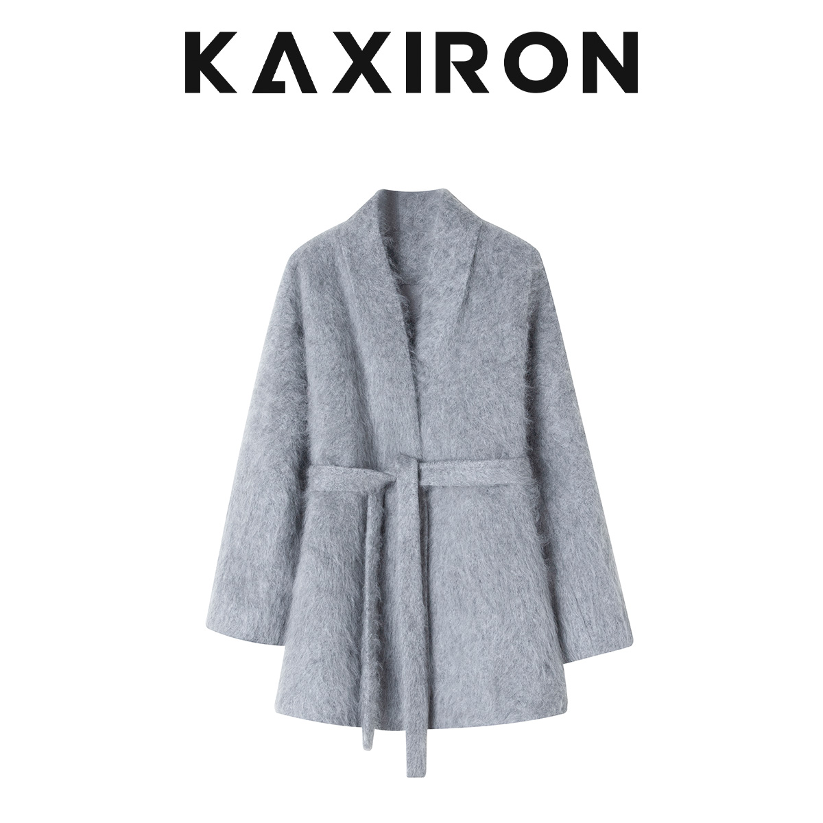 【管公子专属】卡西绒经典短款山羊绒羊毛拉绒系带款D5580