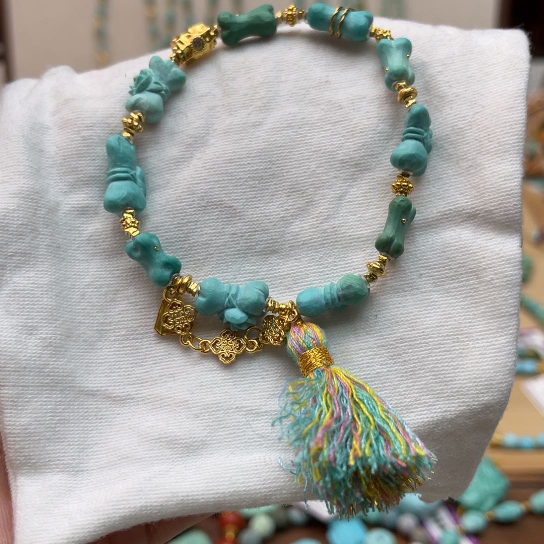 绿松石手链银S925镶嵌