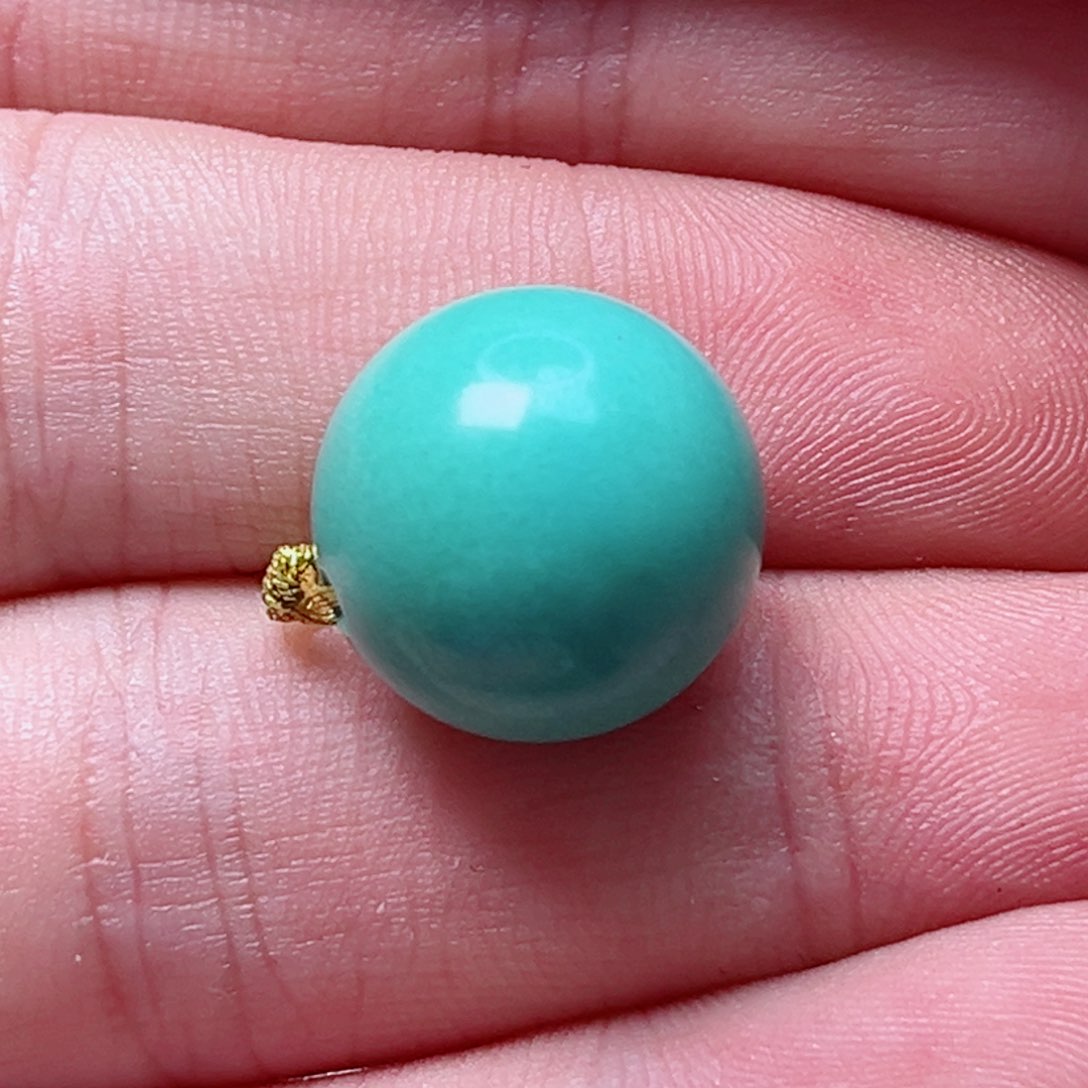 绿松石15.4圆珠未镶嵌