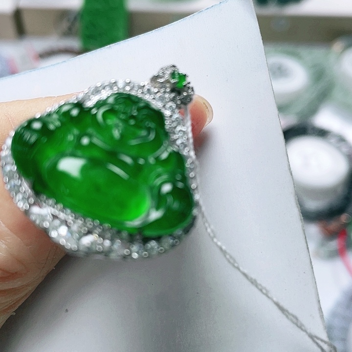 翡翠未镶嵌手链天然翡翠吊坠