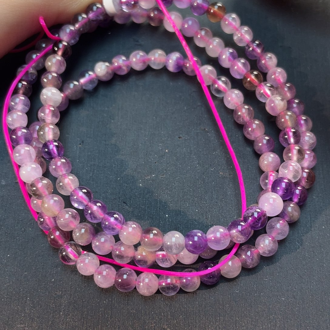 水晶未镶嵌手串极光多圈jg294 68号