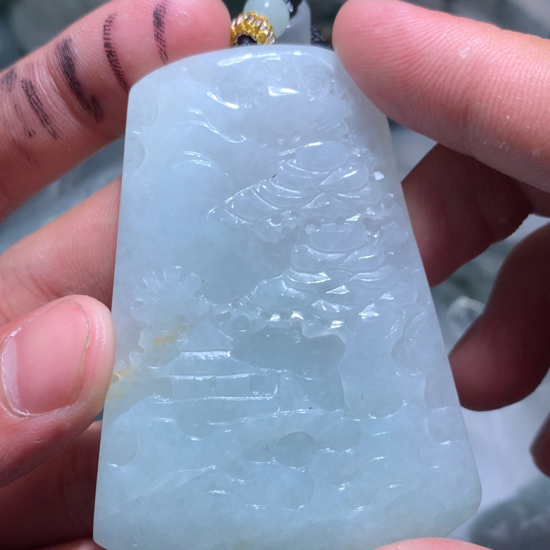 翡翠未镶嵌颈饰保真天然a货翡翠