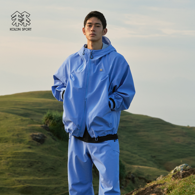 KOLON SPORT可隆冲锋衣2级防风透湿耐磨OBLI-K露营3L防水夹克