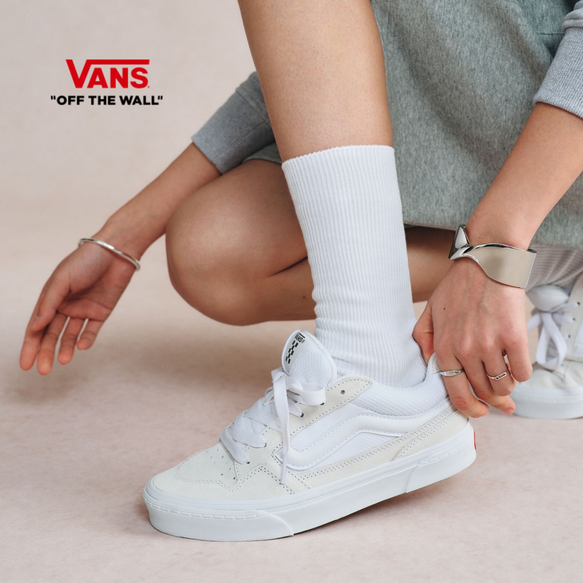 VANS范斯 Caldrone小白鞋美式复古时髦胖胖鞋板鞋7P9WHT