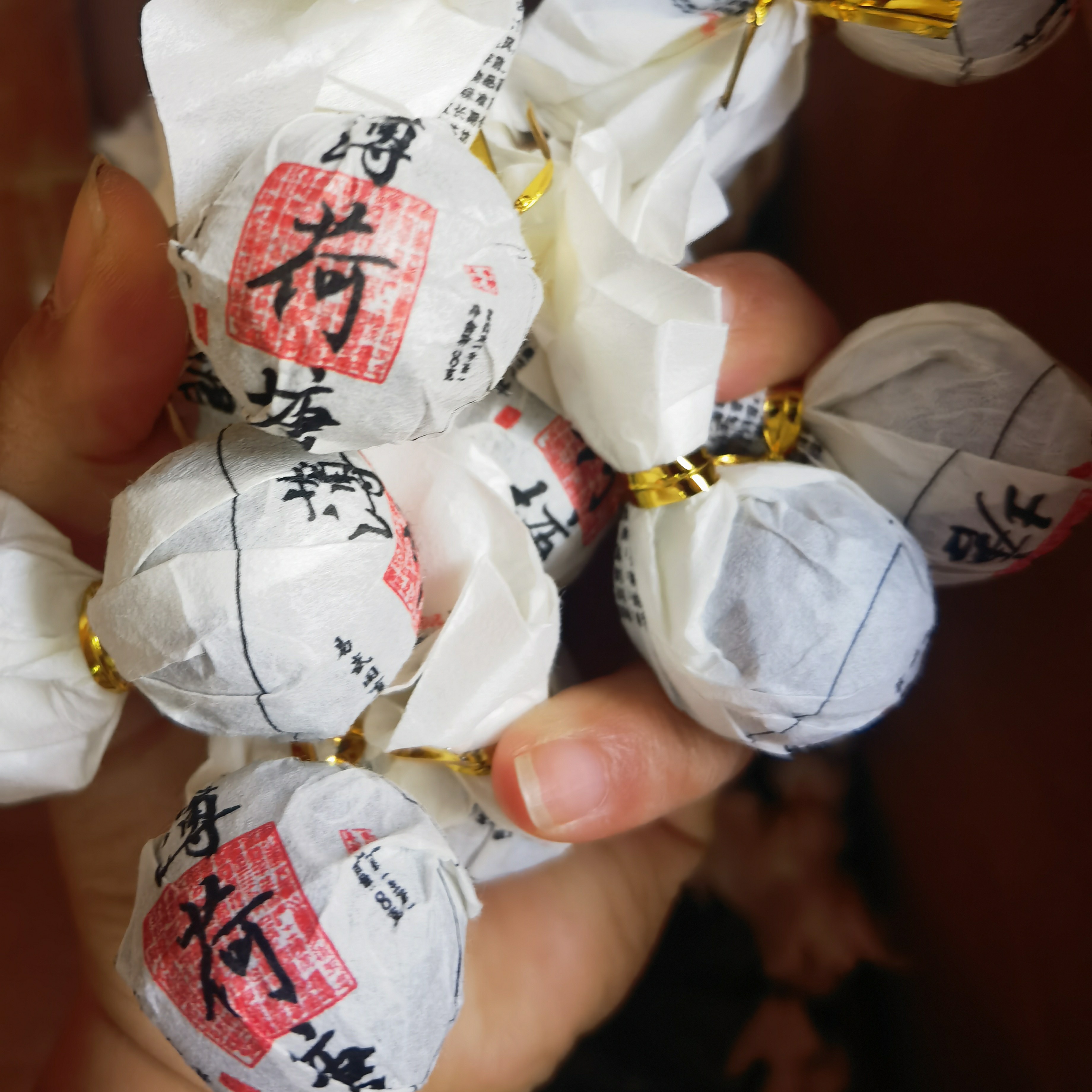 云南普洱茶生茶，易武薄荷塘三类龙珠，2024年头春，20颗