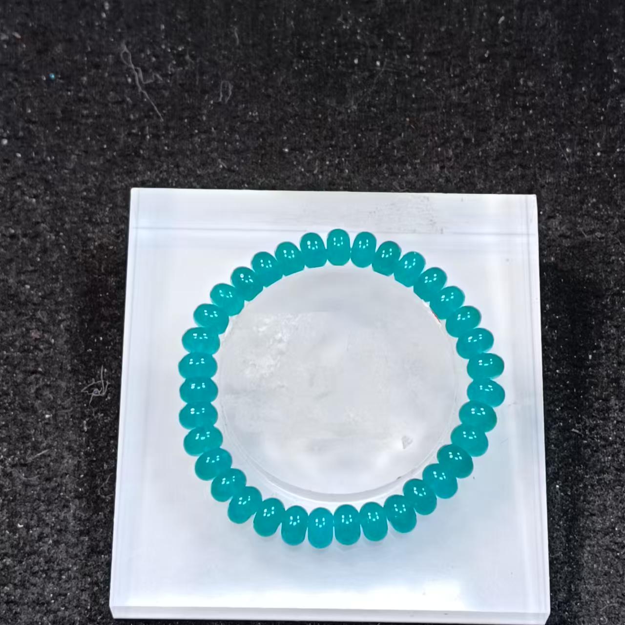 高冰蓝8mm算盘手串发一条I58