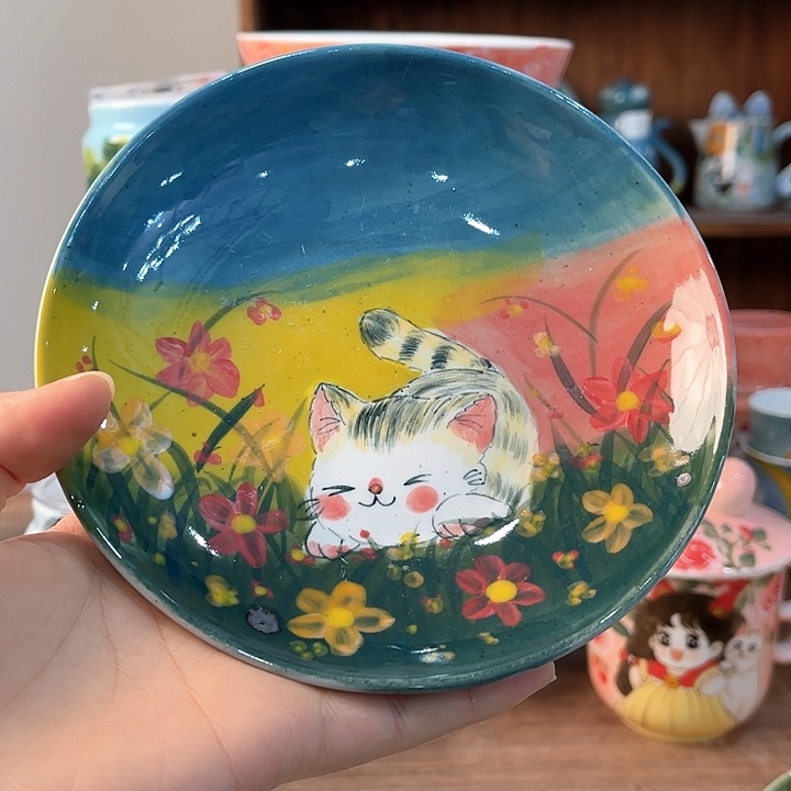 陶景德镇釉下手绘陶瓷 