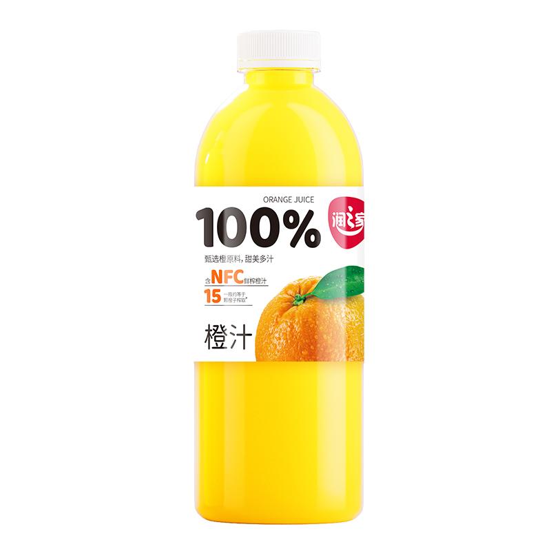 润之家100%橙汁1L
