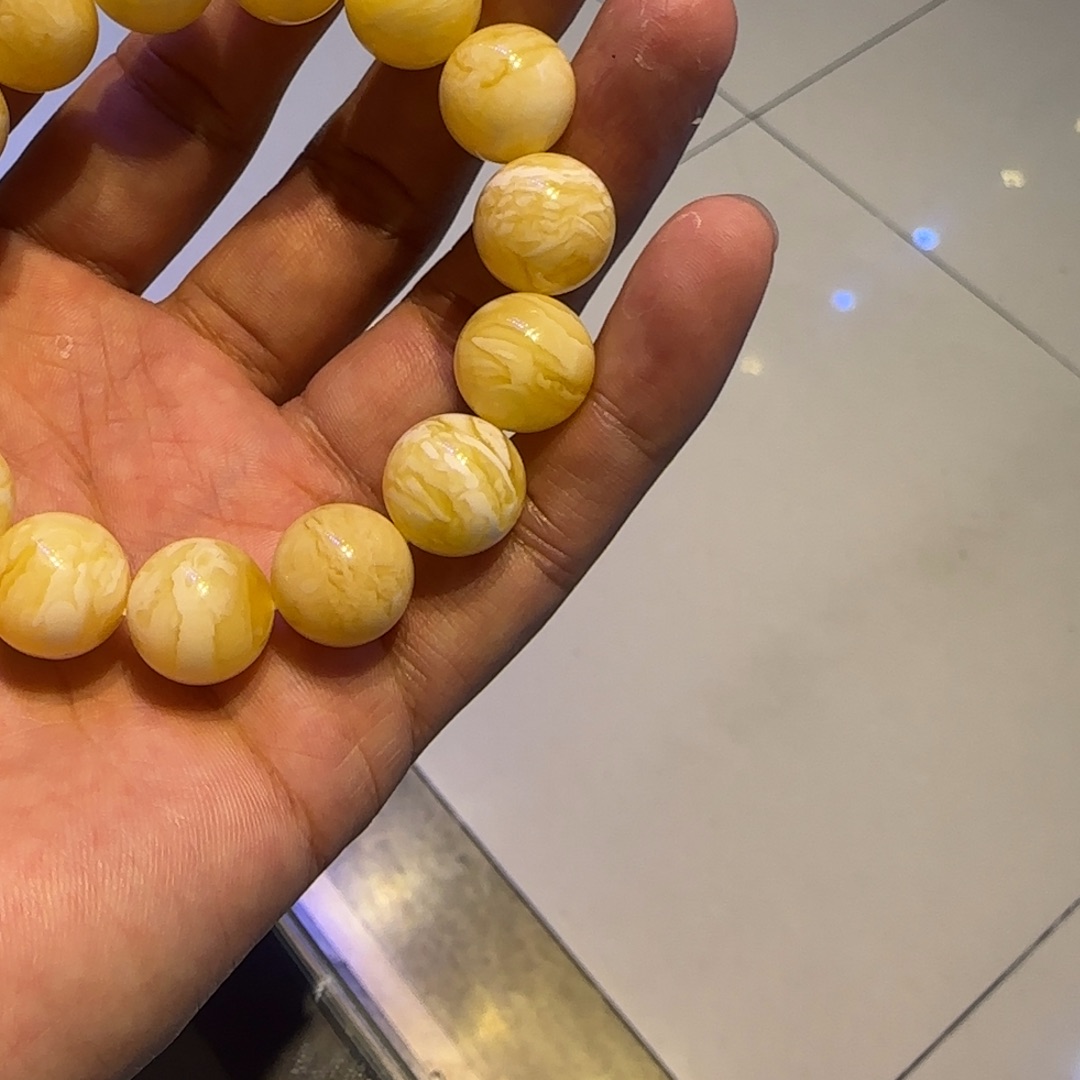 持***者琥珀未镶嵌手链虎皮手串