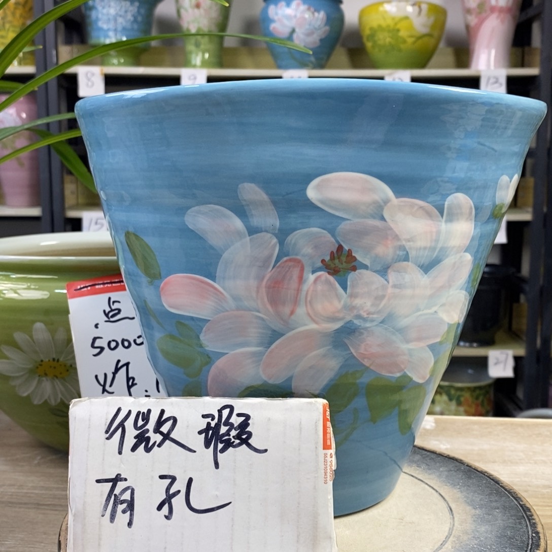 景德镇手工手绘陶瓷花盆