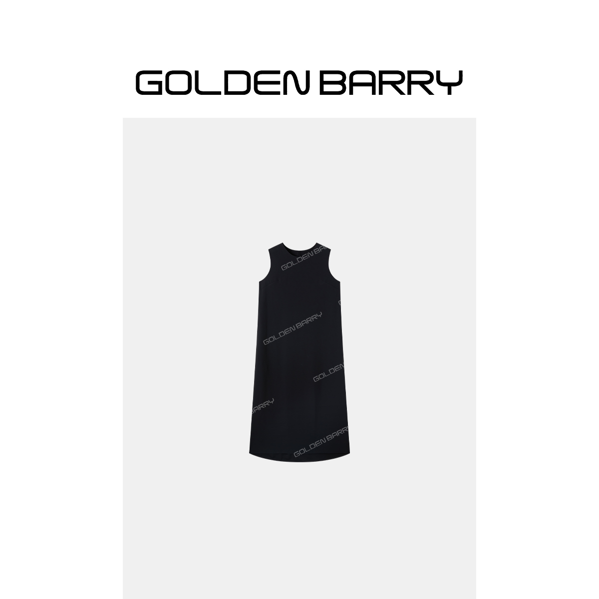 GOLDENBARRY｢静影裙｣后背交叉设计背心裙气质宽松连衣裙306051