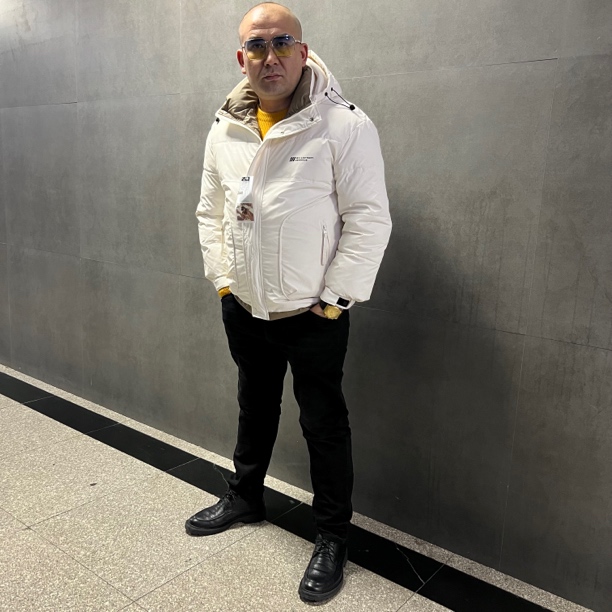 修身连帽拉链短款男男款工装防风立领保暖