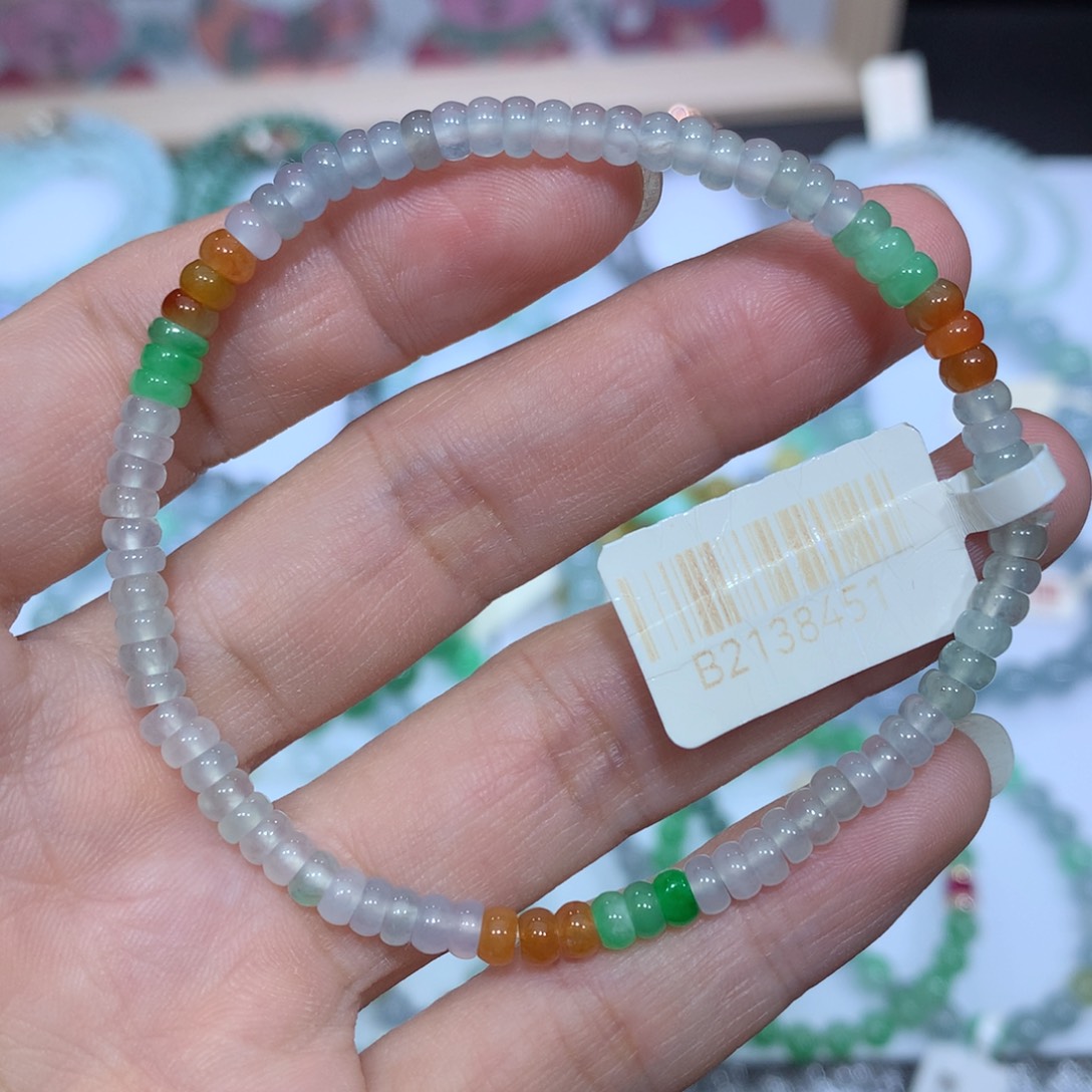 翡翠未镶嵌手链天然