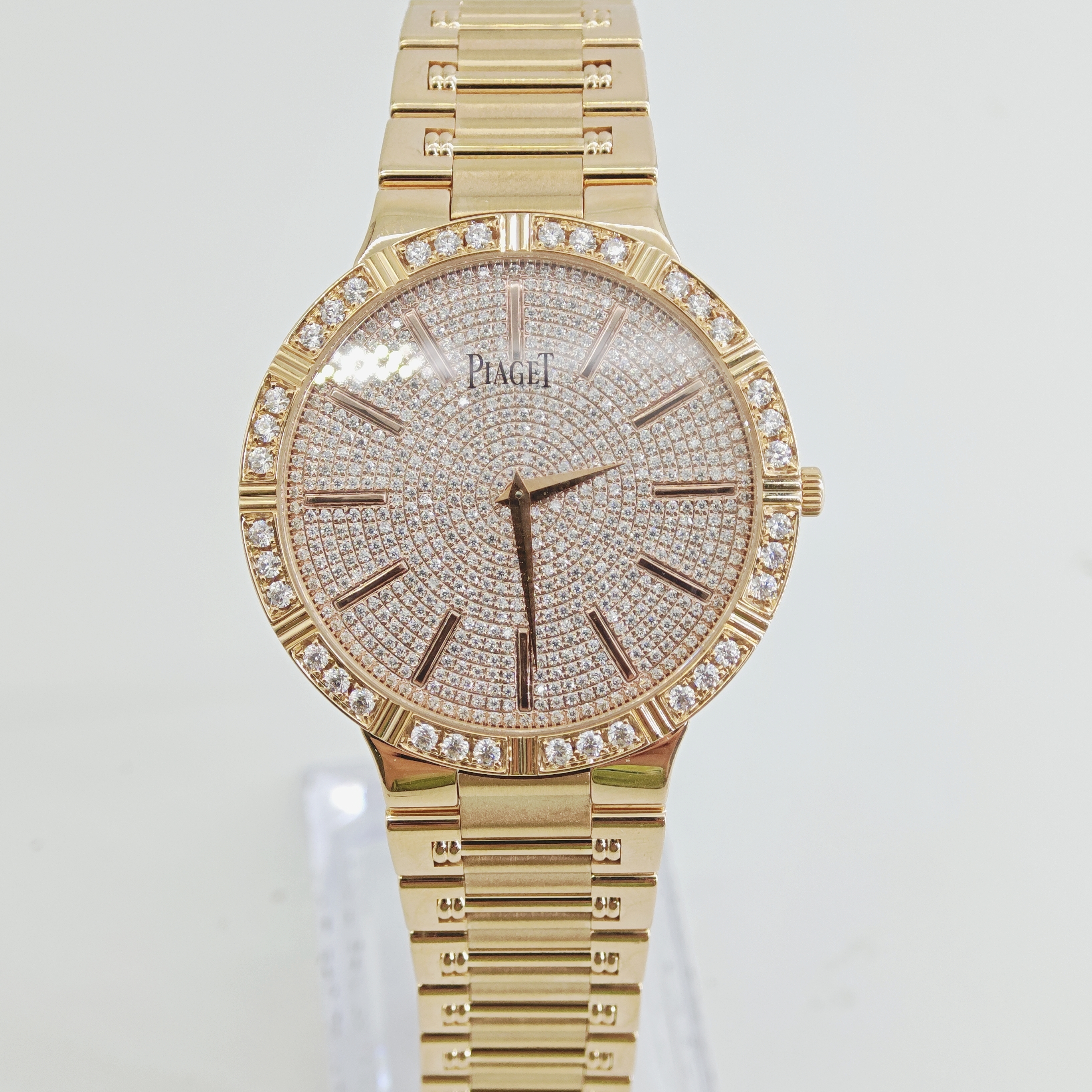 95新 Piaget/伯爵 男士系列 手动机械 后钻 升级钻盘 38mm 18k金