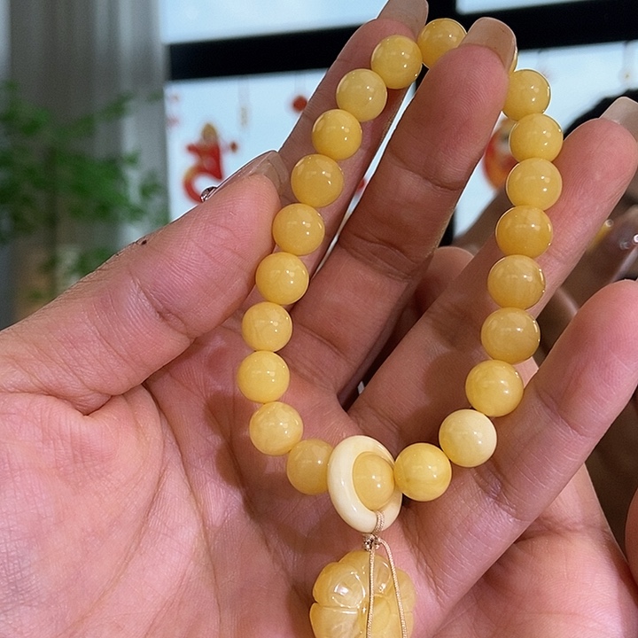 琥珀颈饰未镶嵌蜜蜡手串
