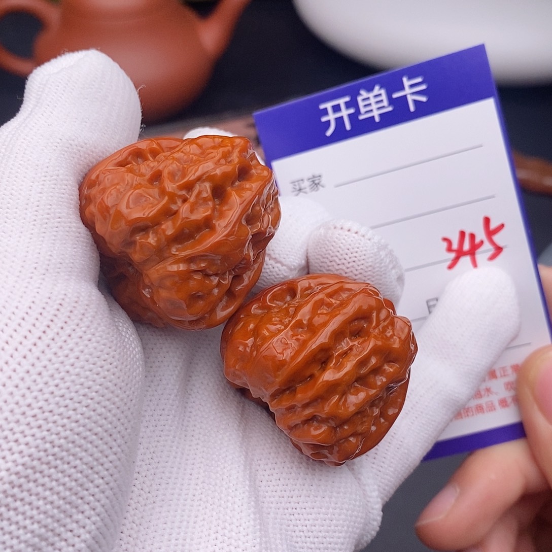 文玩核桃把件35蛤蟆头345