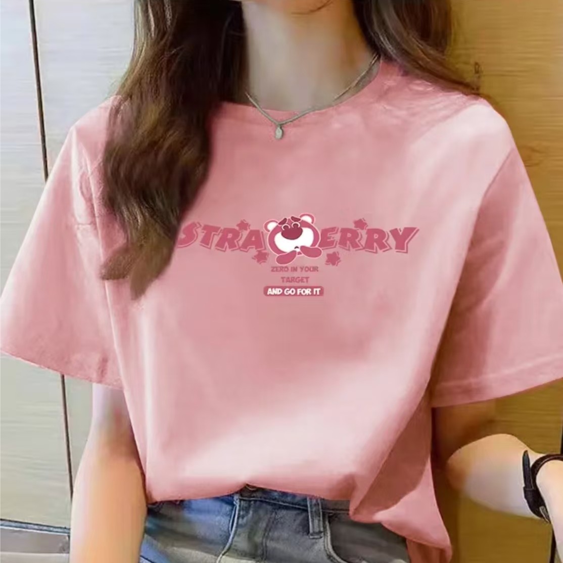 【100%纯棉】夏季上新女款女士时尚百搭潮流短袖t恤圆领显瘦半袖