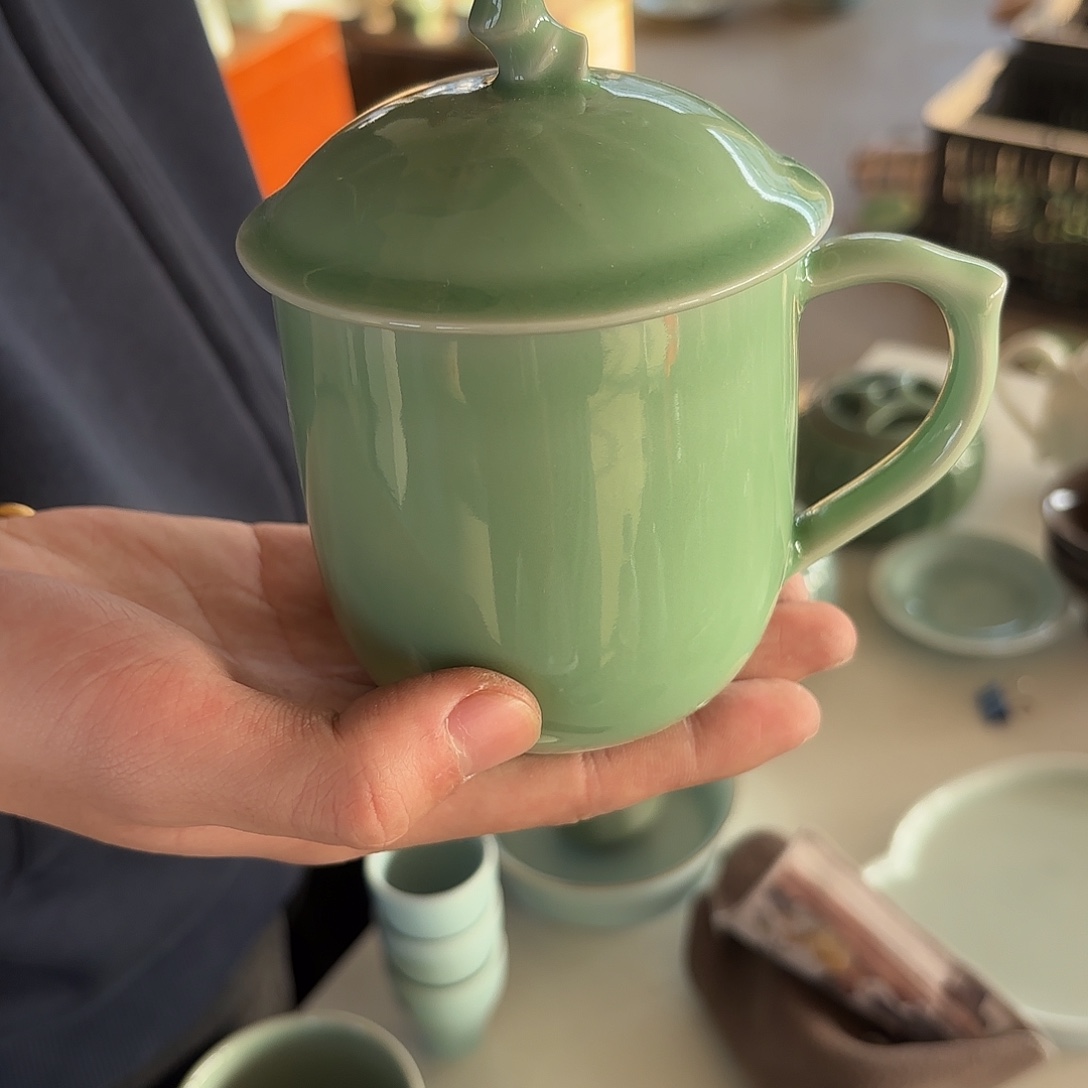 龙泉云间青瓷小米茶器
